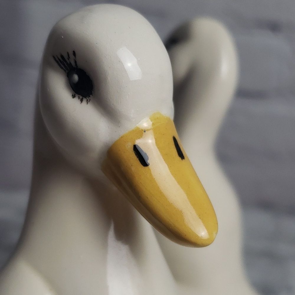 Vintage 1980s Ceramic White Ducks - Picture 8 of 17